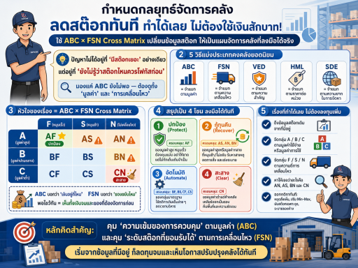กำหนดกลยุทธ์จัดการคลัง ลดสต๊อกทันที ทำได้เลย ไม่ต้องใช้เงินสักบาท