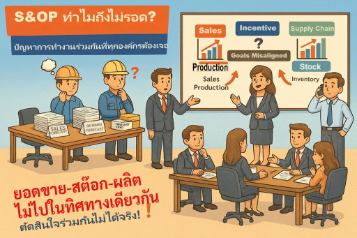 S&OP ทำไมทำแล้วไม่เวิร์ก? 10 จุดพังที่ทำให้ประชุม “วางแผนร่วมกัน” กลายเป็นแค่คุย…แล้วจบ